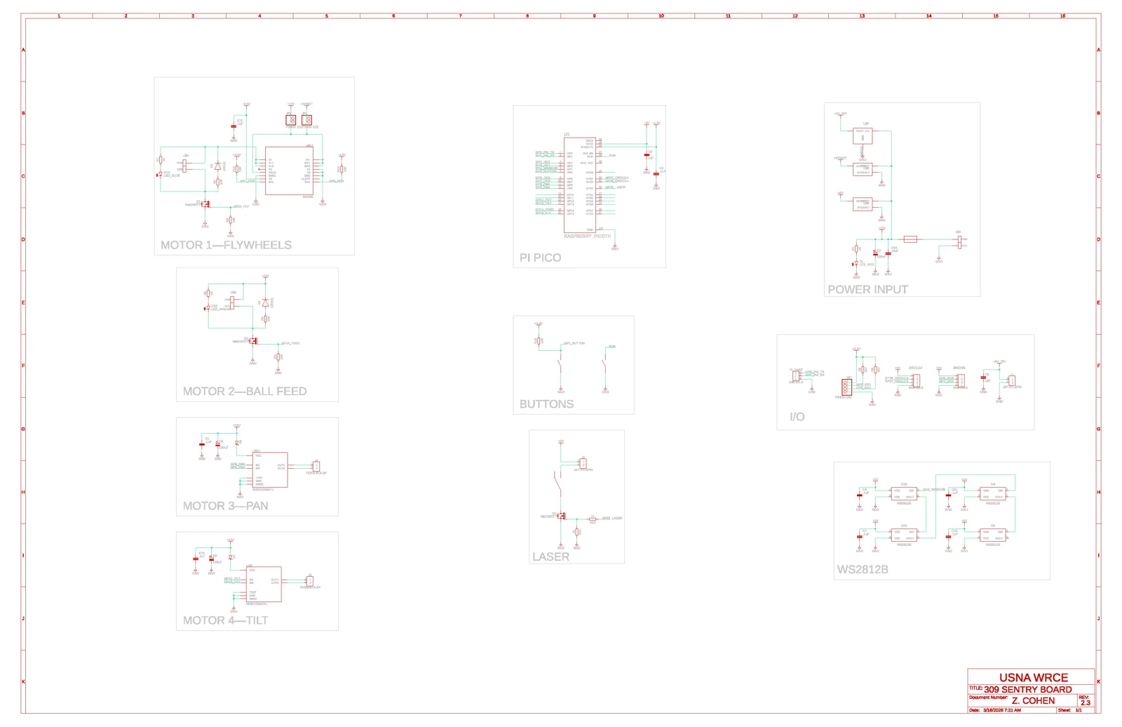 SENTRY V3 electronics schematic